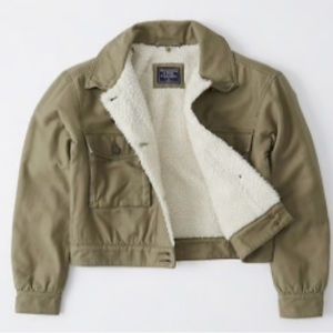 A&F olive green jacket size XS